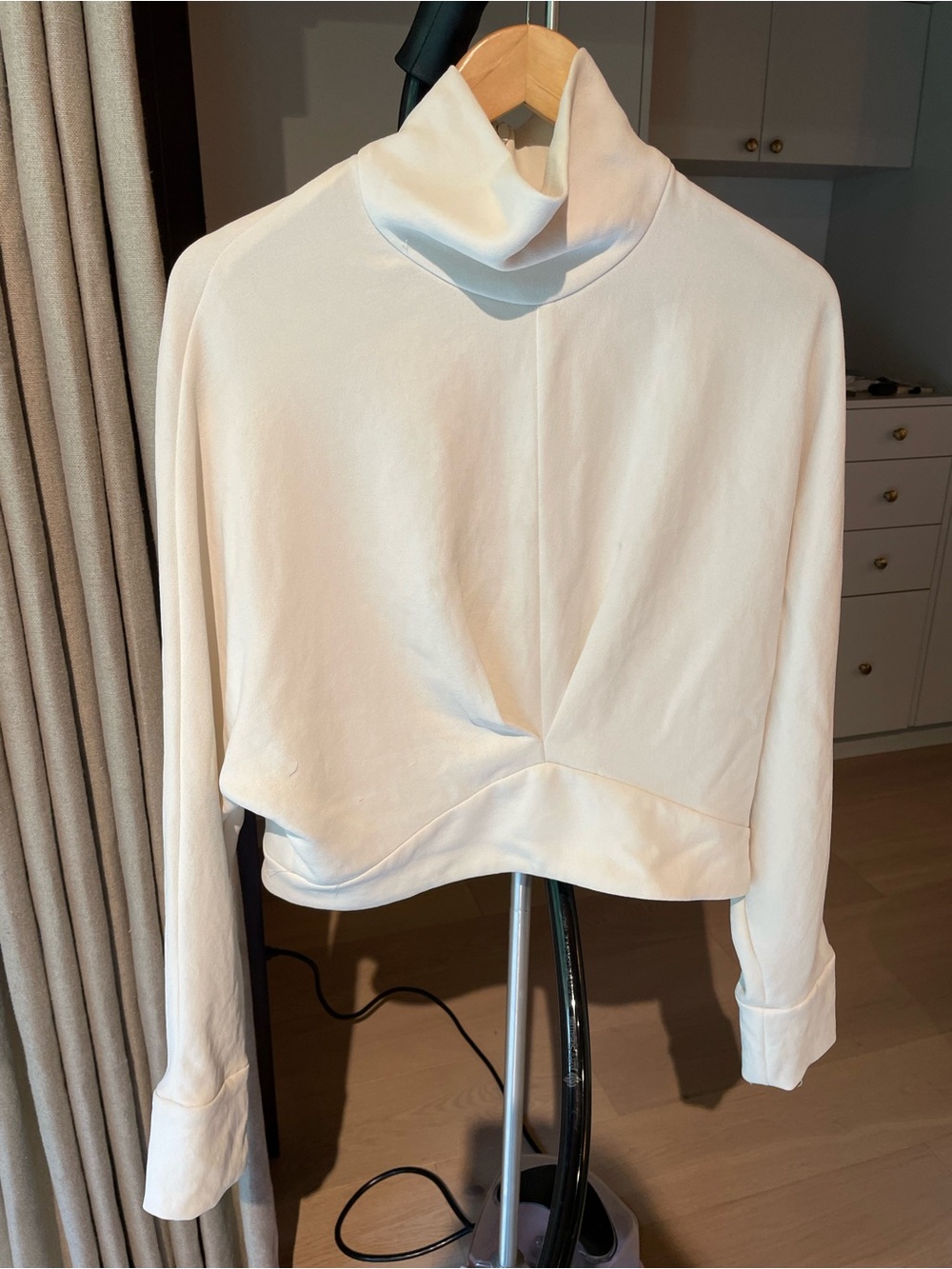 IRO Cream Cropped Turtleneck Pullover